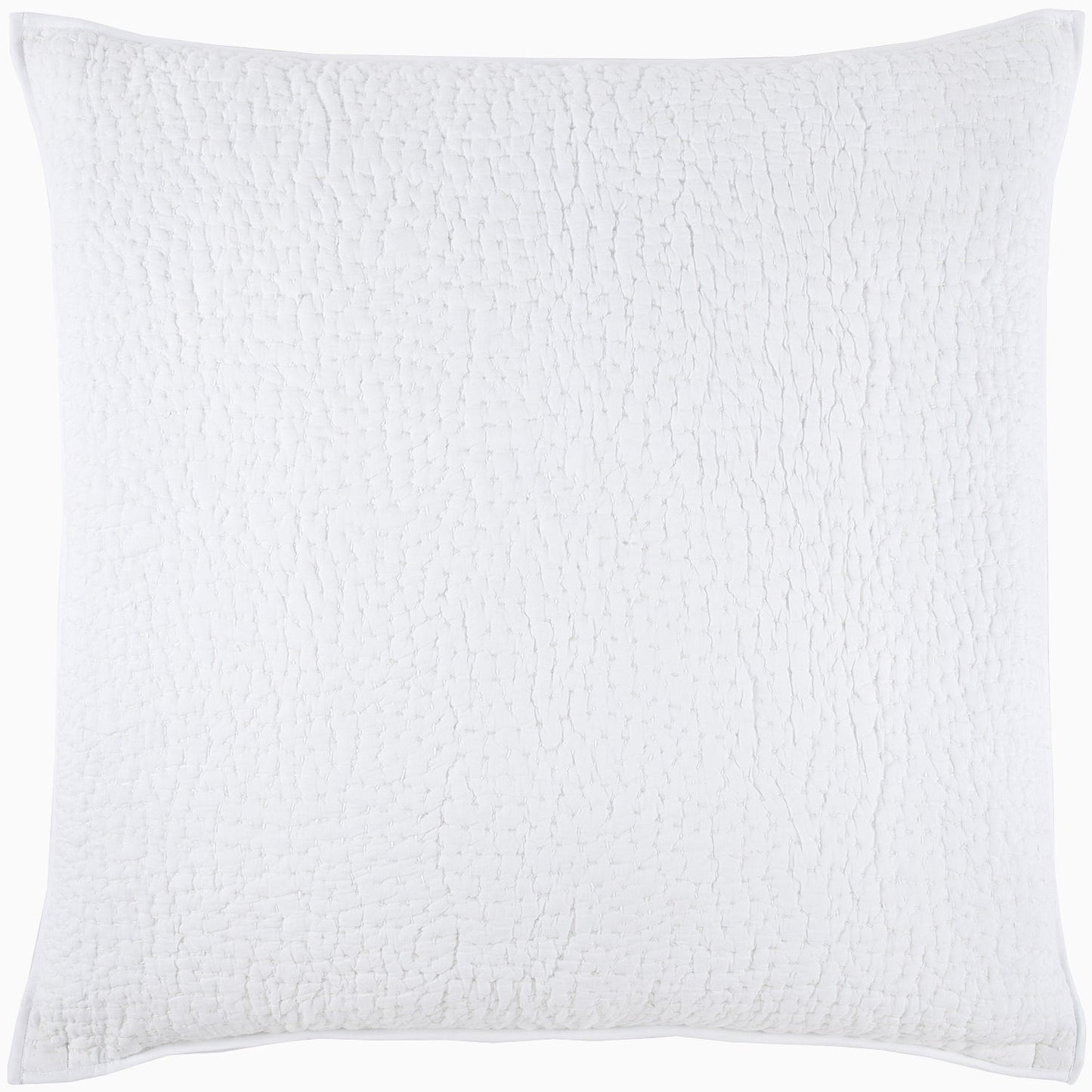 Organic Hand Stitched White Sham - Size Standard
