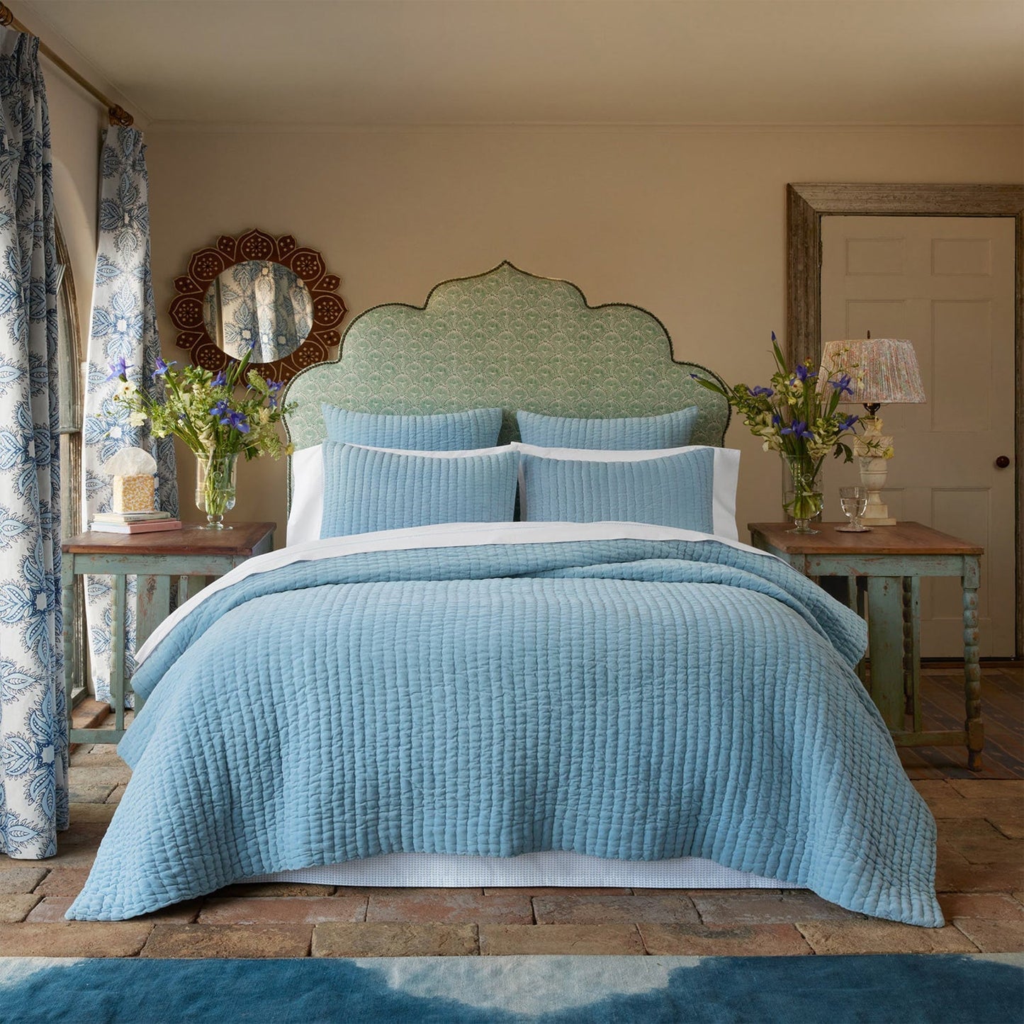 Velvet Light Indigo Quilt - Size Twin / Twin XL