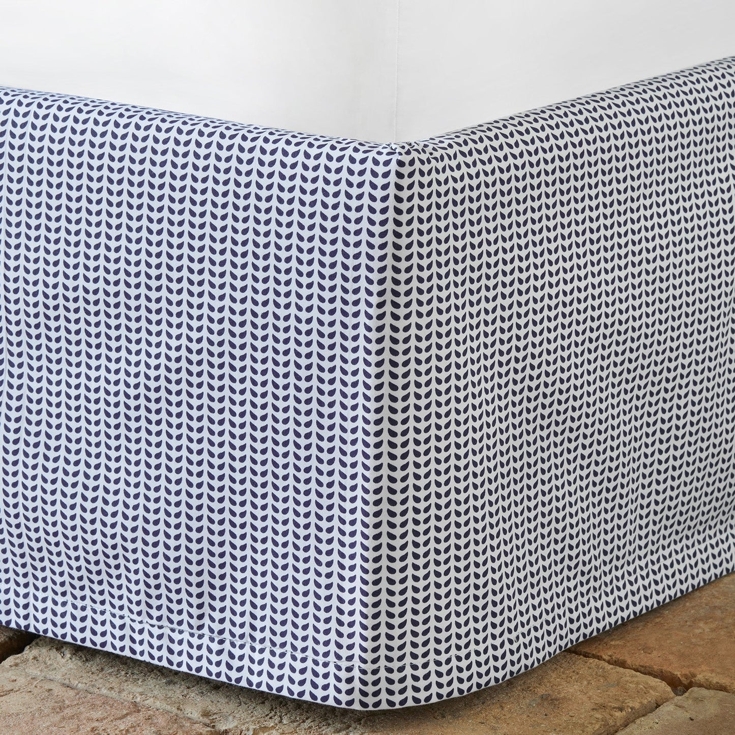 Cinde Indigo Organic Bed Skirt - Size Twin / Twin XL