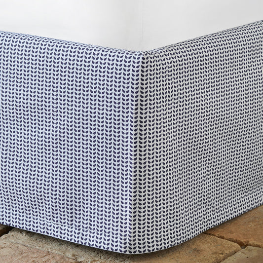 Cinde Indigo Organic Bed Skirt - Size Twin / Twin XL