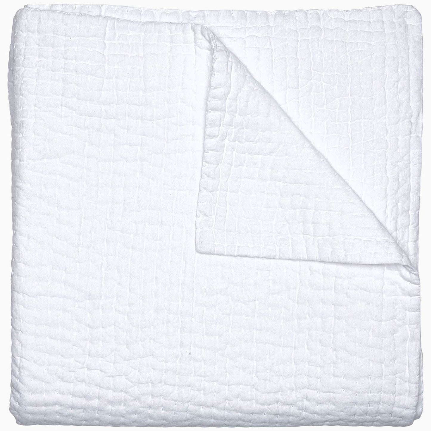 Vivada White Woven Quilt - Size Twin
