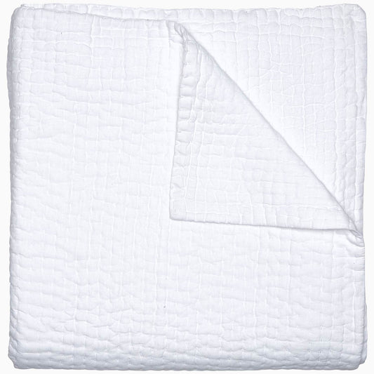 Vivada White Woven Quilt - Size Twin