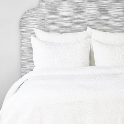 Organic Hand Stitched White Quilt - Size Twin