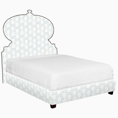Custom Orissa Bed - Fabric Aleppo Azure Performance