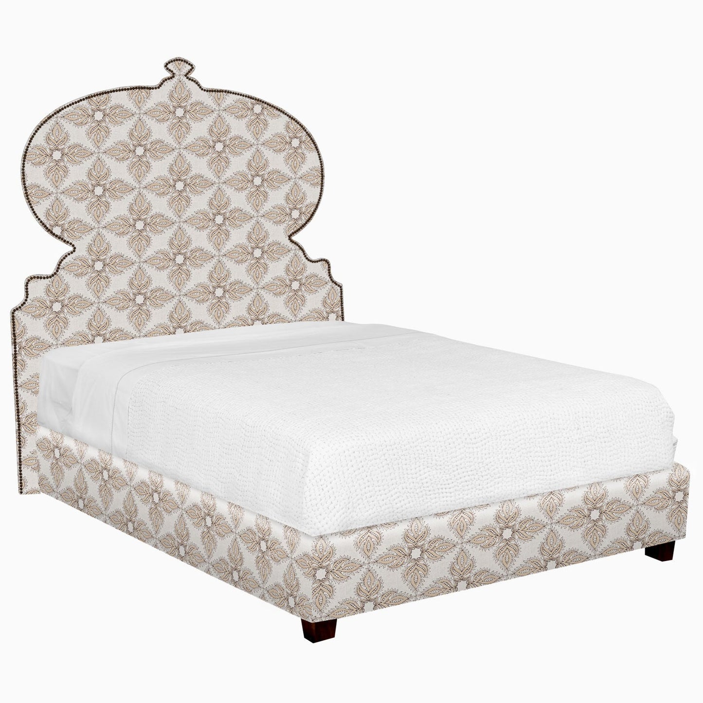 Custom Orissa Bed - Fabric Aleppo Azure Performance