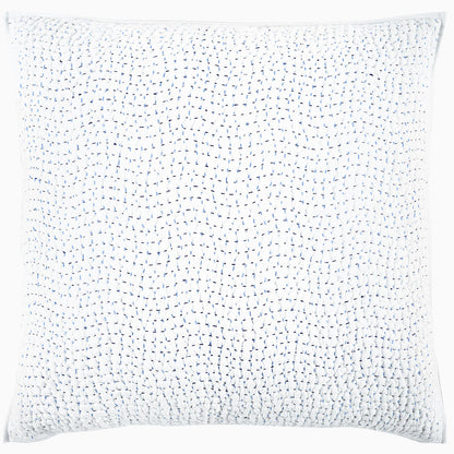 Organic Hand Stitched Light Indigo Sham - Size Standard