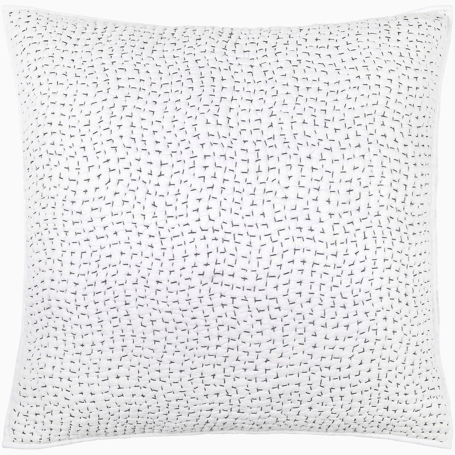 Organic Hand Stitched Gray Sham - Size Standard