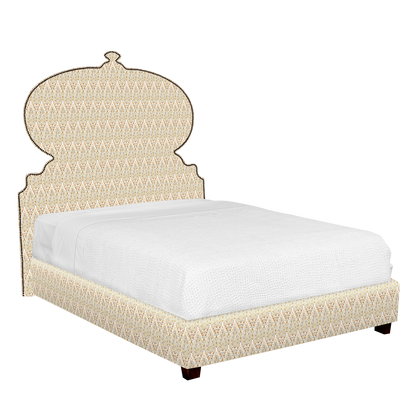 Custom Orissa Bed - Fabric Aleppo Azure Performance