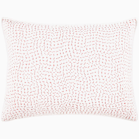 Organic Hand Stitched Lotus Sham - Size Standard