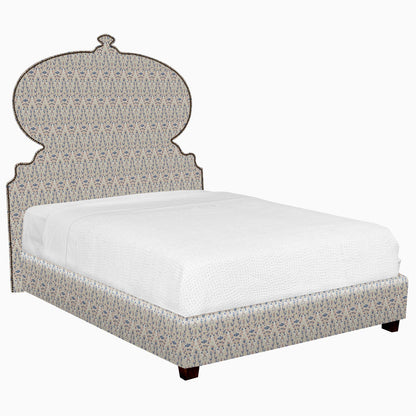 Custom Orissa Bed - Fabric Aleppo Azure Performance