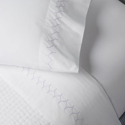 Stitched Lavender Organic Sheet Set - Size Twin / Twin XL Sheet Set