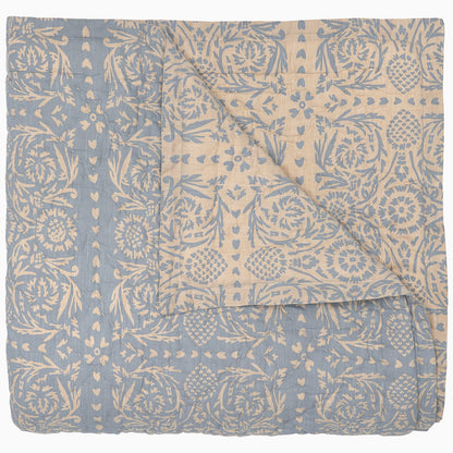 Raisa Slate Woven Quilt - Size Twin / Twin XL