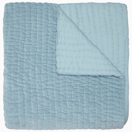 Velvet Light Indigo Quilt - Size Twin / Twin XL