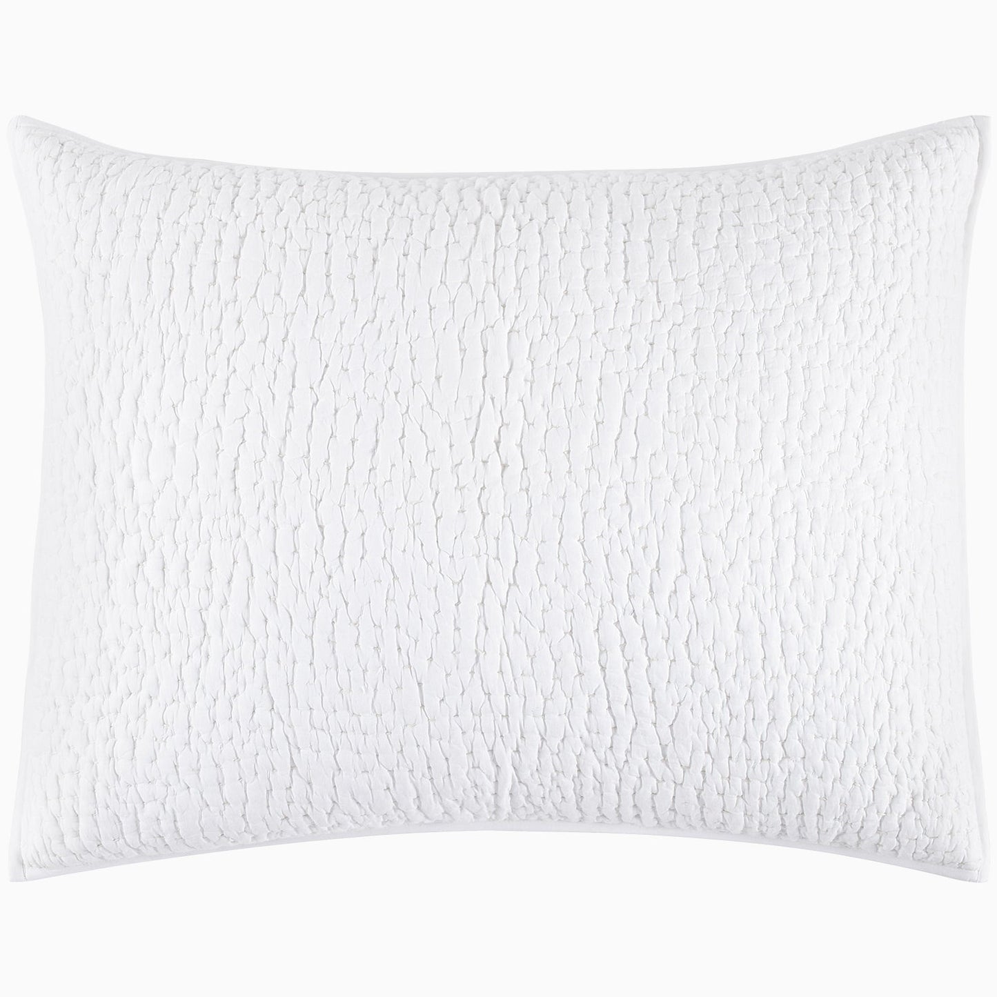 Organic Hand Stitched White Sham - Size Standard