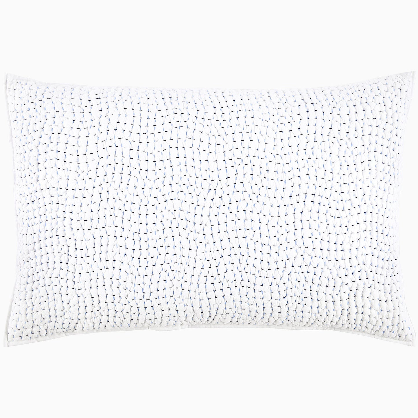 Organic Hand Stitched Light Indigo Sham - Size Standard