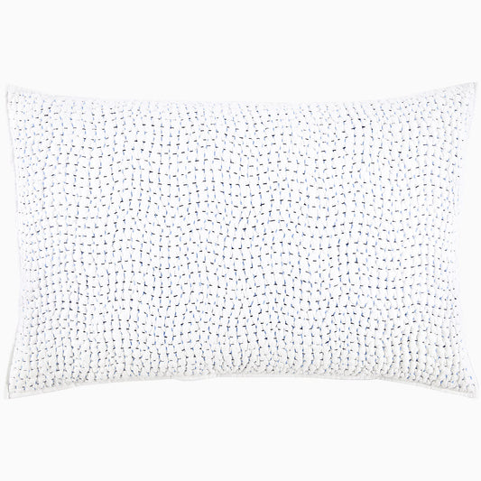 Organic Hand Stitched Light Indigo Sham - Size Standard