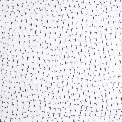 Organic Hand Stitched Gray Quilt - Size Twin