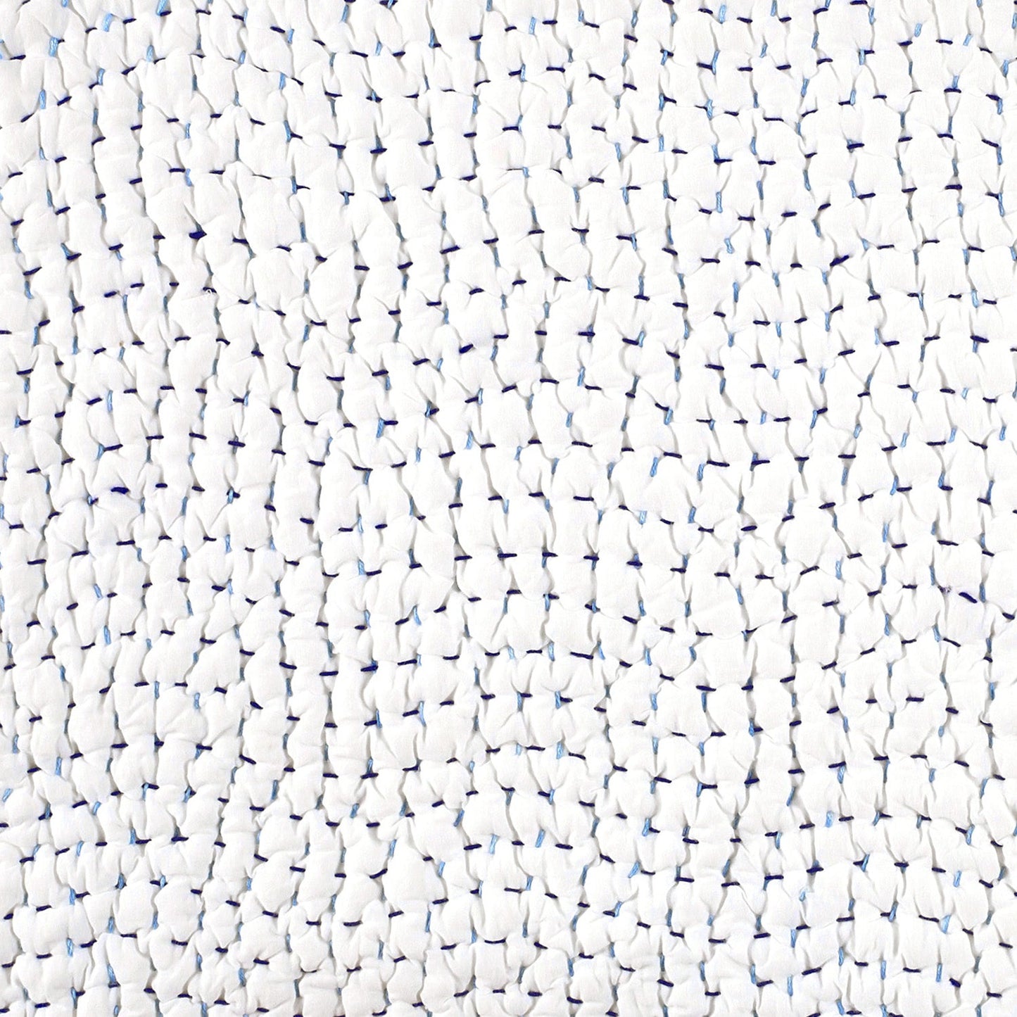 Organic Hand Stitched Light Indigo Quilt - Size Twin / Twin XL