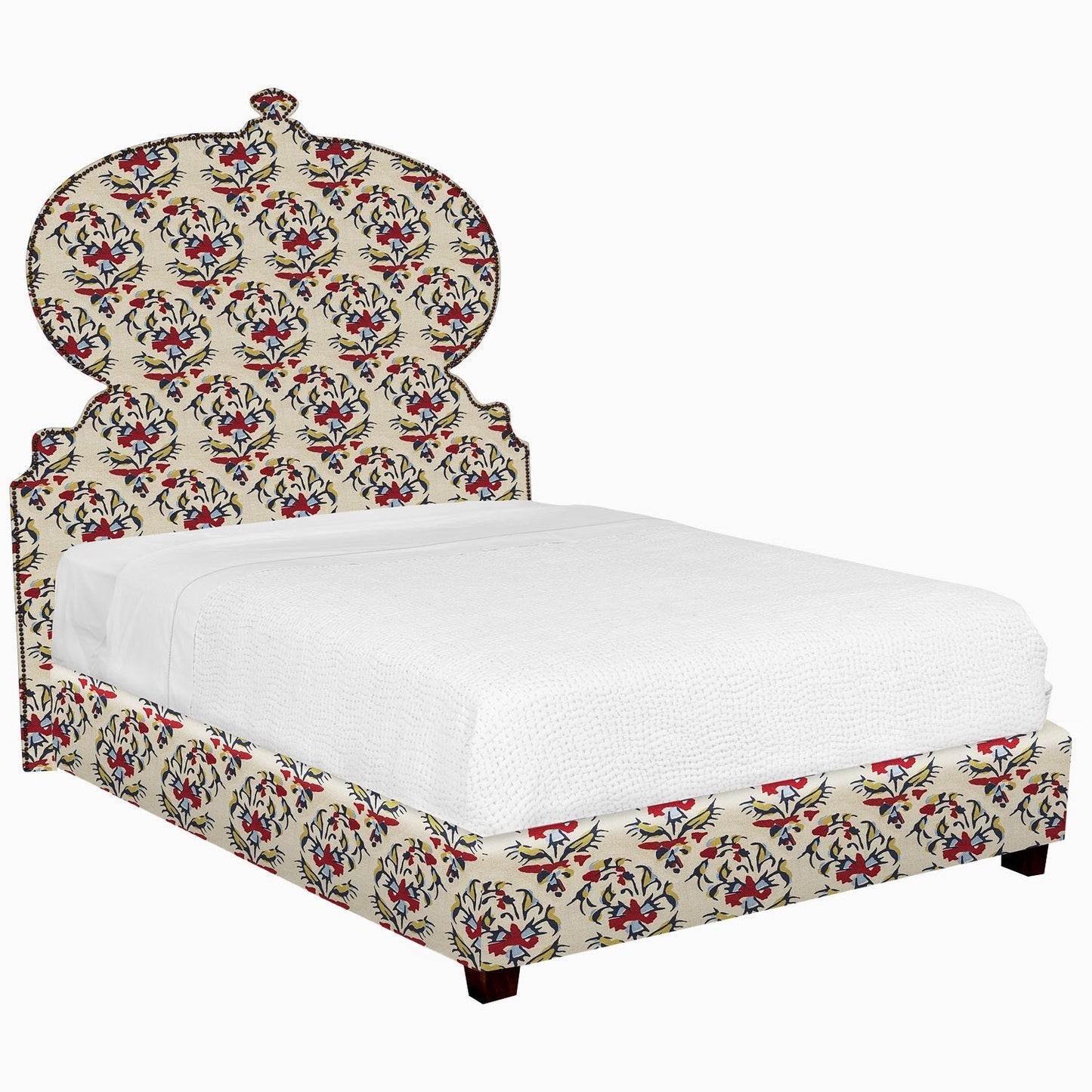 Custom Orissa Bed - Fabric Aleppo Azure Performance