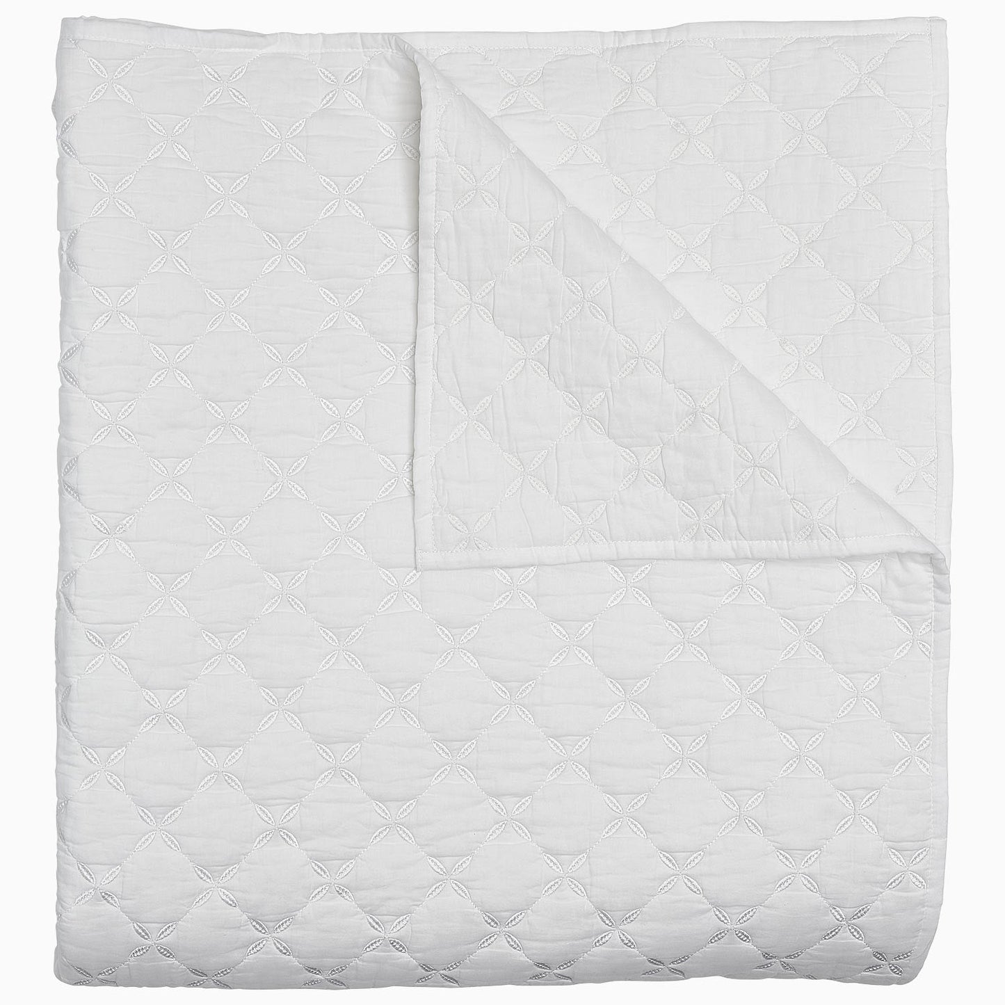 Layla White Quilt - Size Twin / Twin XL