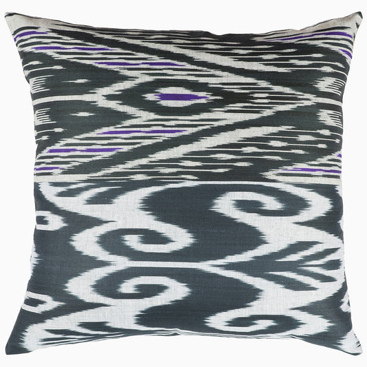 Black / Purple Ikat Pillow - Title Default Title