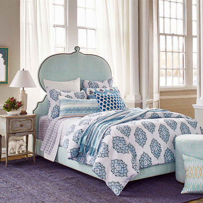 Custom Orissa Bed - Fabric Aleppo Azure Performance