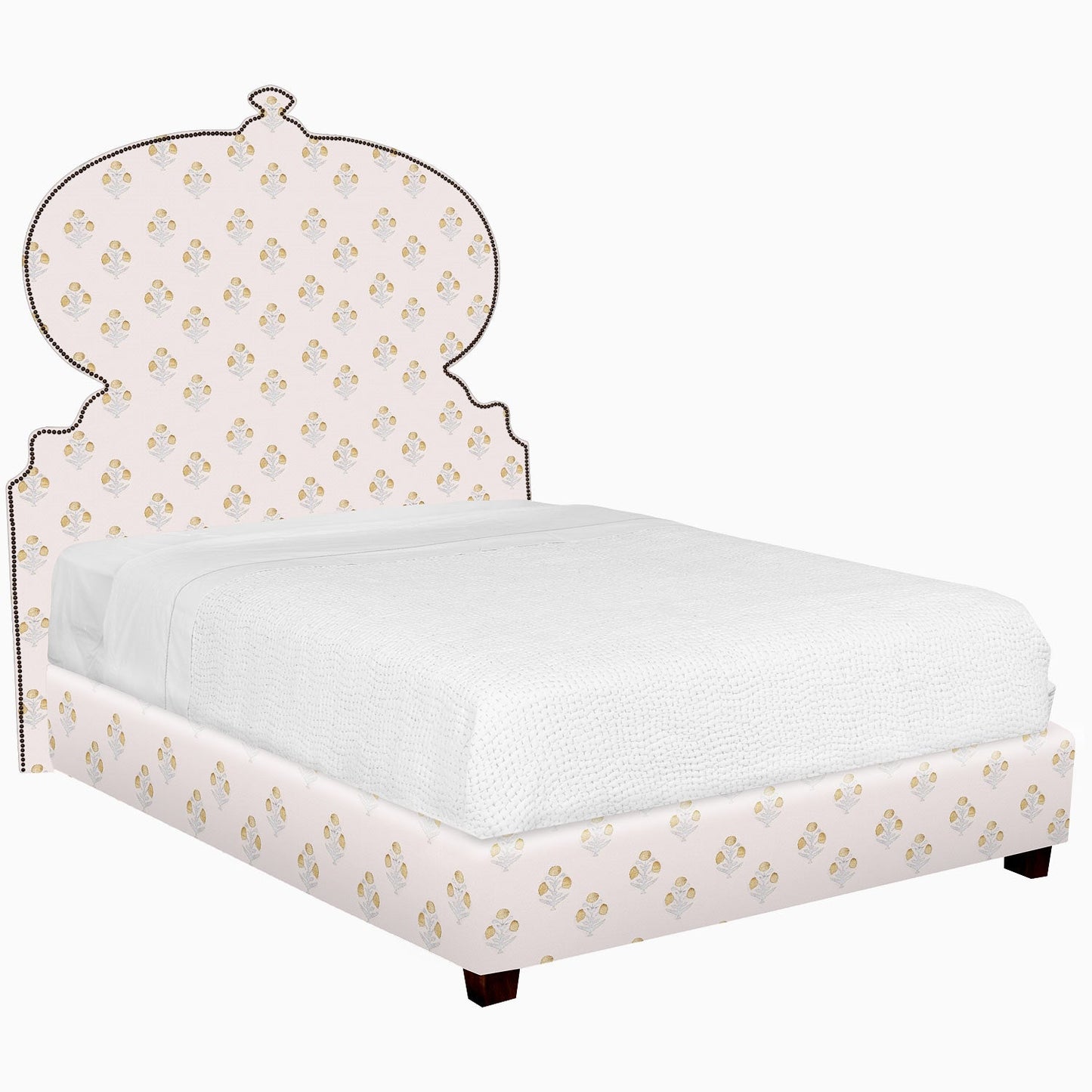 Custom Orissa Bed - Fabric Aleppo Azure Performance