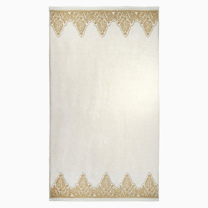 Nadir Pearl White and Gold Bath Towel - Size Bath Towel