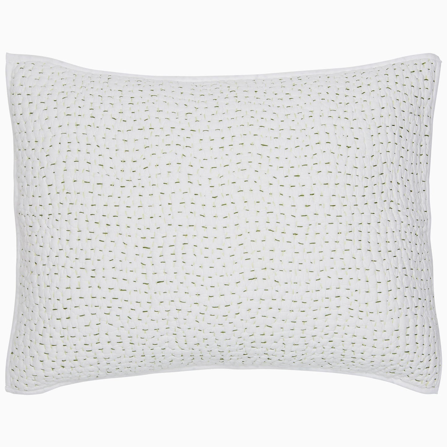 Organic Hand Stitched Moss Sham - Size Standard